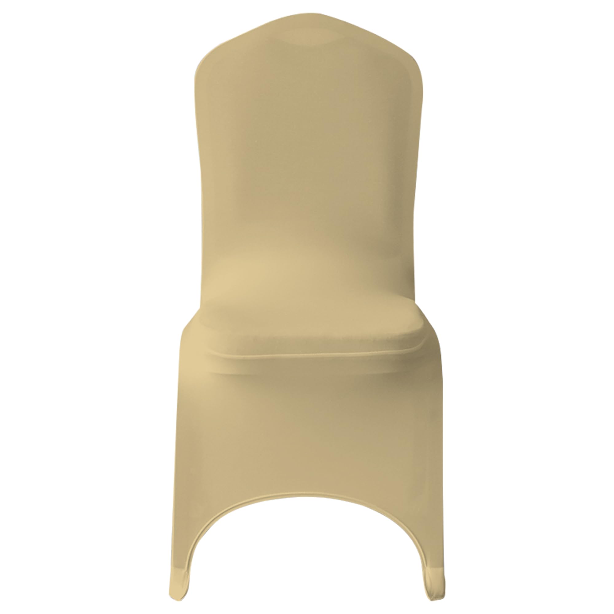 Weddecor Champagne Gold 1Pcs Champagne Wedding Chair Covers Spandex Stretch Slipcovers