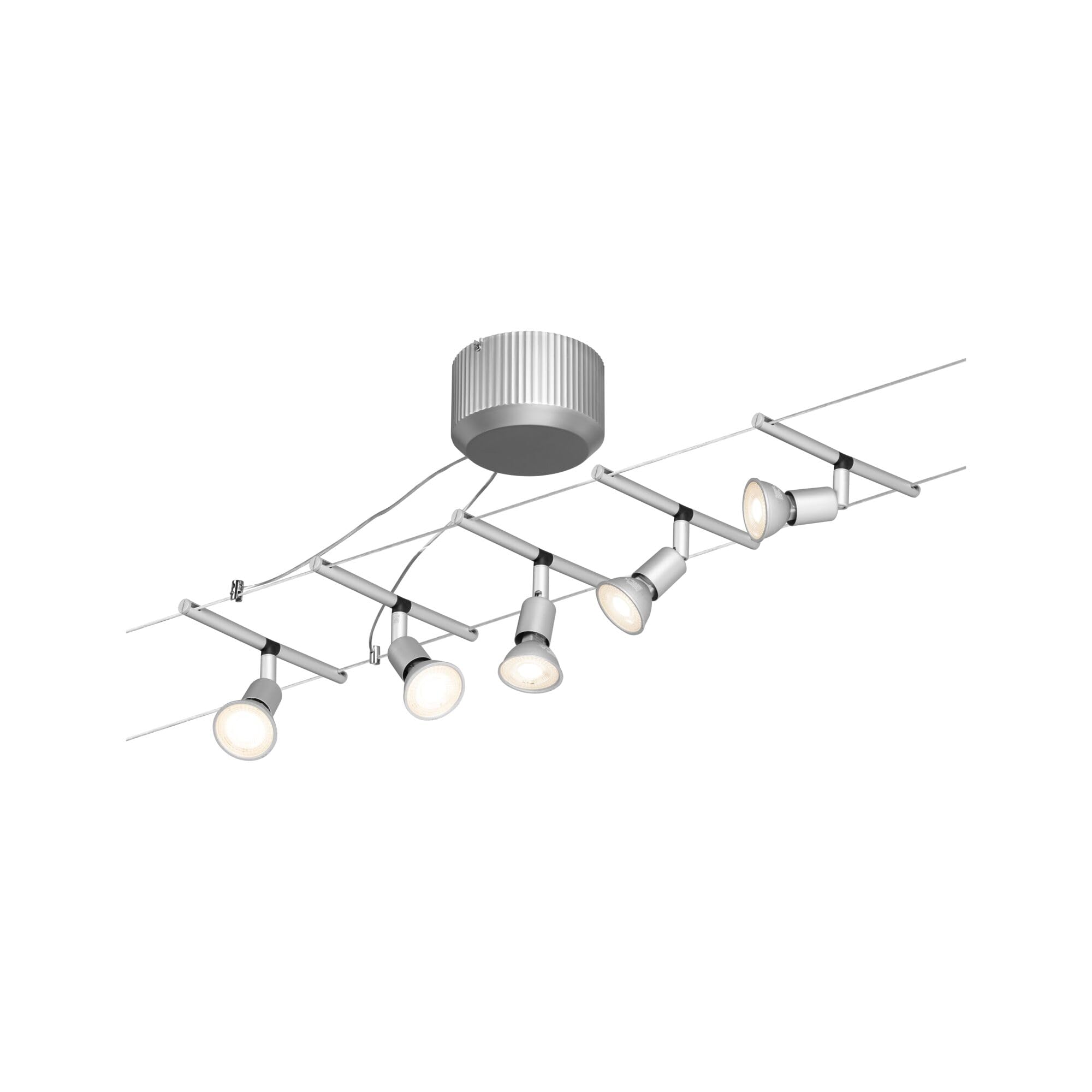 Paulmann 94145 Système de Câbles Sice Salt Set Extensible 5x10W max, Chrome Mat Système sans Ampoules