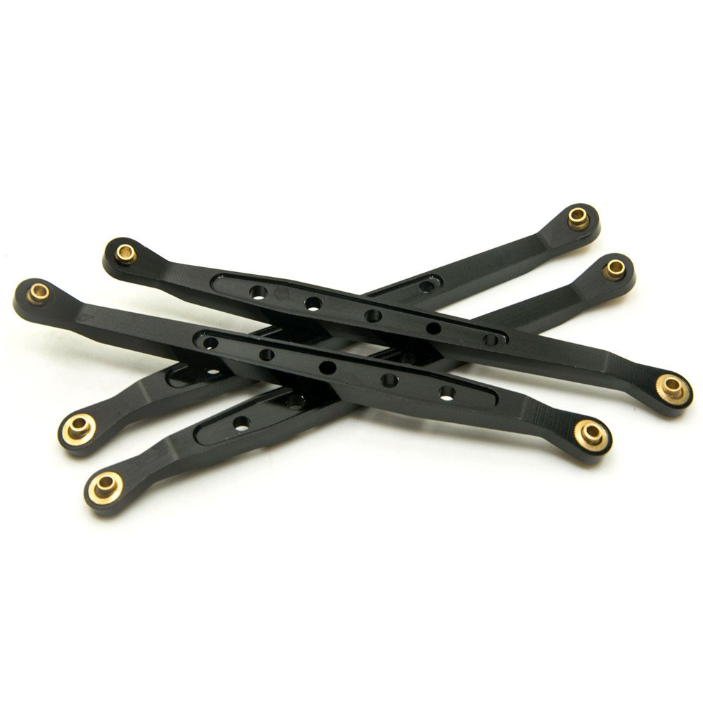 AXspeed 1 Jeu Aluminium Alliage Supérieur Inférieur Suspension Liens Pour Wraith AXIAL 1/10 RC Crawler Car Noir #A