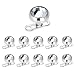 EG GIFTS Dermal Anchors Tops and Bases 16g 4 mm Clear CZ 316L Surgical Steel 11pc