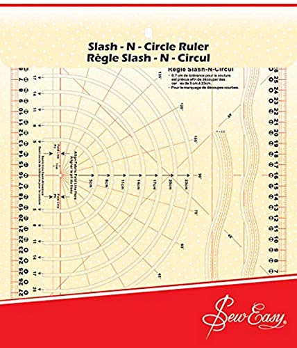 Sew Easy NL4195 | Quilten/Craft Slash N Cirkel Liniaal | Maak 5-23cm Cirkels