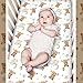 Hahafelt 3 Pcs Baby Crib Bedding Set Safari Animals Dinosaurs Bear Woodland Animals Jungle Crib Set Includes Quilt, Fitted Sheet, Skirt for Baby Boy Girl(Brown,Teddy Bear)