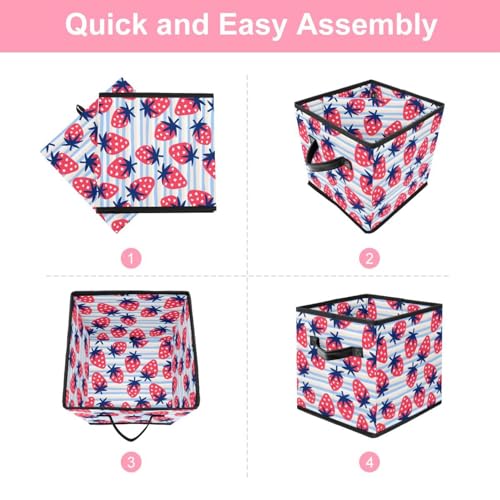 Boîte de rangement cube pliable avec poignées robustes pour armoire et vêtements - 6