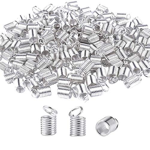 BronaGrand 150pcs Antiqued Brass Silver Crimp Fasteners Leather Cord Ends Caps Necklace Clasp Jewelry Parts 9x5mm