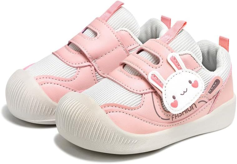 DEEKEY Toddler Boys Girls Tennis Shoes Unisex Kids Slip on Wide Barefoot Shoes Breathable First Walking Shoes Non Slip Lightweight Baby Sneakers Athletic Outdoor Running Shoe with Hook and Loops - Image 3