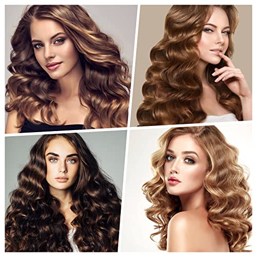 Automatic Curling Iron, Cordless Auto Hair Curler, Ceramic Rotating Hair Curler with 6 Temps & Timers, Portable Rechargeable Curling Wand, Auto Shut-Off, Fast Heating Iron for Styling