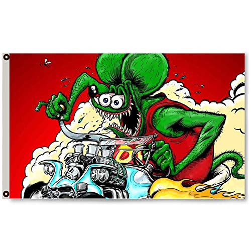 Amazon Com 2but Rat Fink Novelty Flag Banner 3x5feet Decor Red 1