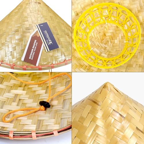 outdoor shaping chinese rice bamboo hat for men asian straw sun hats for farmer patty samurai helloween cospaly