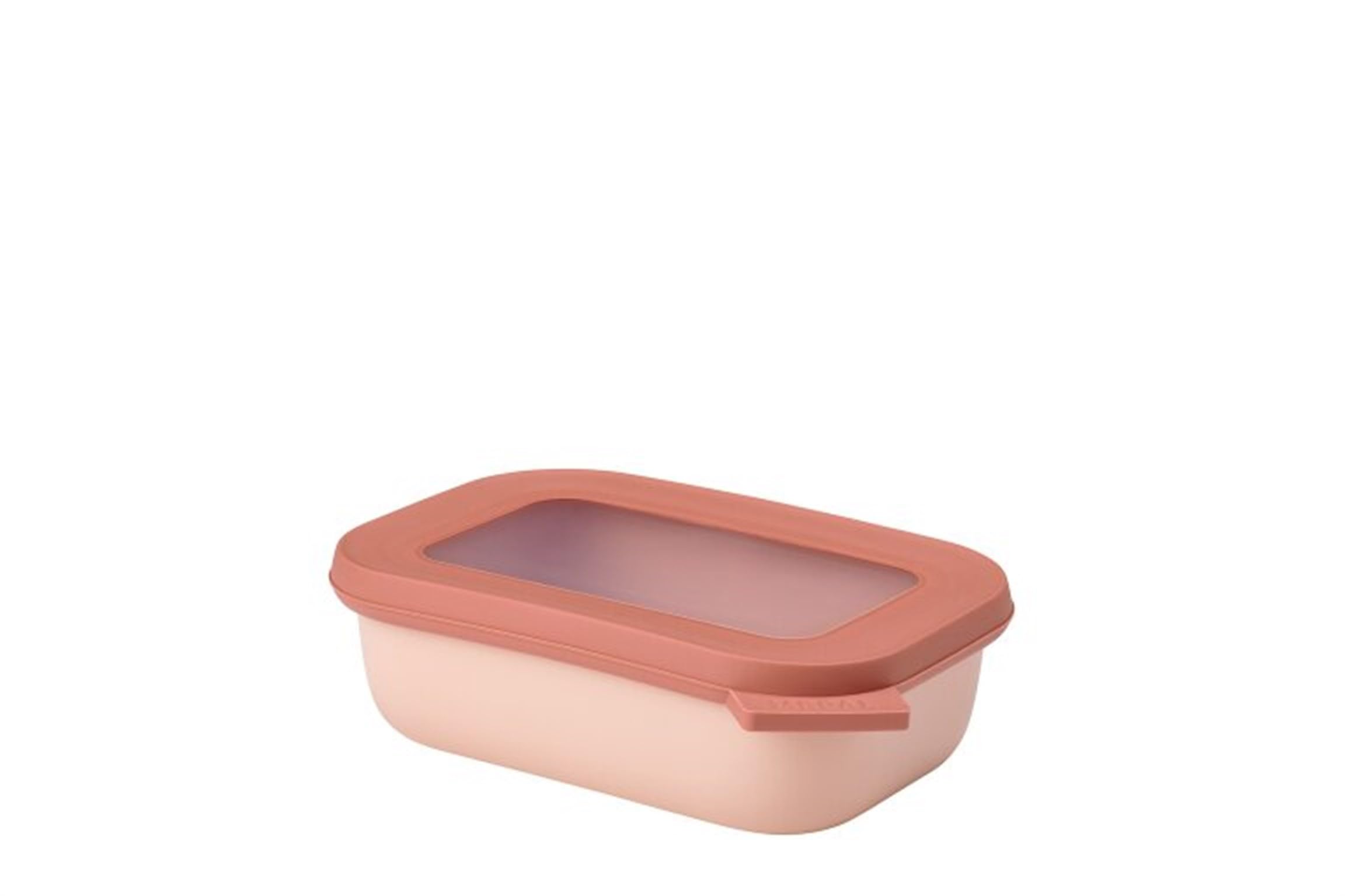 Mepal Cirqula çok amaçlı kase dikdörtgen Nordic Blush – 500 ml – saklama kutusu, buzdolabı kutusu, derin dondurucu, mikrodalga fırın kabı ve kapaklı servis kasesi olarak kullanılabilir