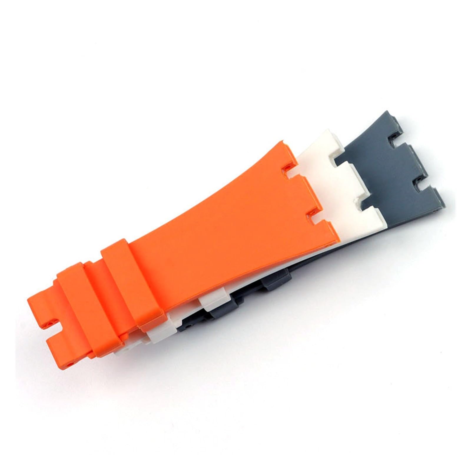 26 mm weiches Uhrenarmband aus Silikonkautschuk, schwarz, weiß, grün, gelb, orange, grau, blau, rot, kompatibel mit AP ROYAL Oak Uhrenarmband