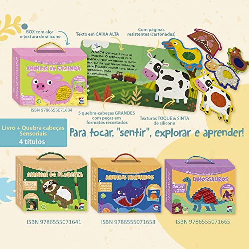 Livro+Quebra-cabeças sensoriais: Animais da Fazenda