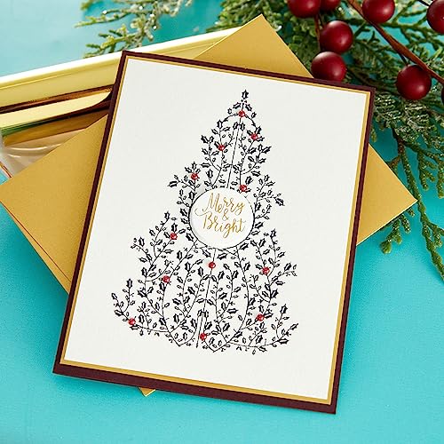 Spellbinders Holly Tree Press Plate & Die Set from The BetterPress Christmas Collection, METAL, 3.00 x 4.65 inches - Image 3