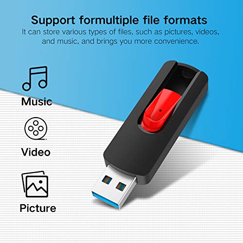 KEXIN USB Stick 128GB Speicherstick USB 3.0 Mini USB-Flash-Laufwerke Einziehbares USB Flash Drive Pen Drive Thumb Drive… – Bild 5