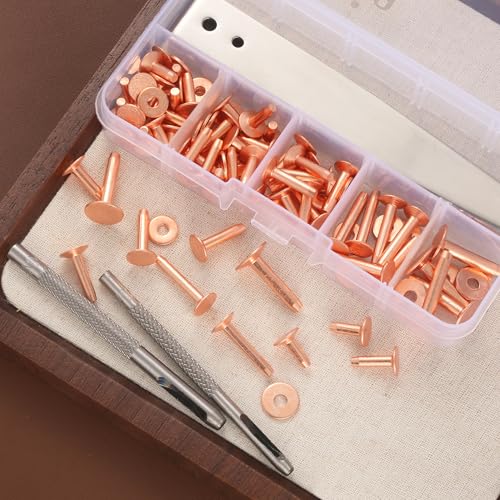 Notgia NTG001 50Sets Copper Rivets Assorted Leather Rivet Kit thumb #3