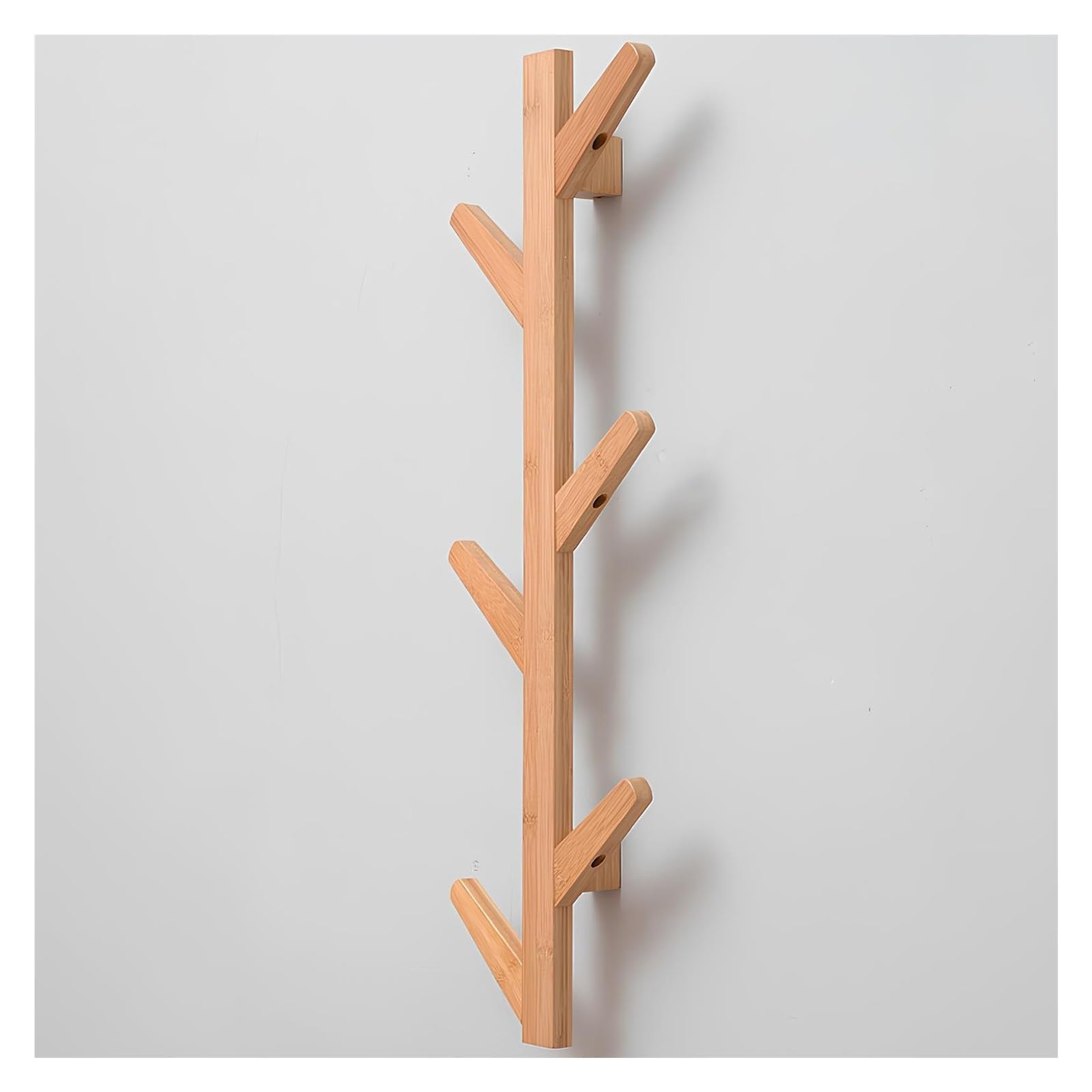 Appendiabiti Da Parete A Forma Di Albero In Legno Massello Di Mangostano - Realizzato A Mano In Thailandia - 200x40x20 Cm - Pezzo Unico Naturale