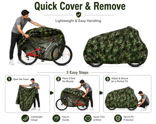 Image of Bike, Bicycle, Cycling, Rain Waterproof, Dust Proof Polyester Cover Jungle Print