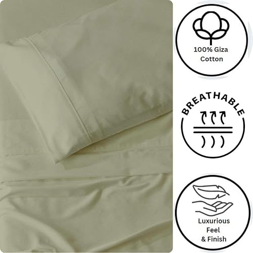 Miniatura 4 de Giza Sheets Full  Sábanas de 100% algodón egipcio Giza certificado  Sábanas para colchón de tamaño matrimonial de hasta 18 pulgadas de profundidad