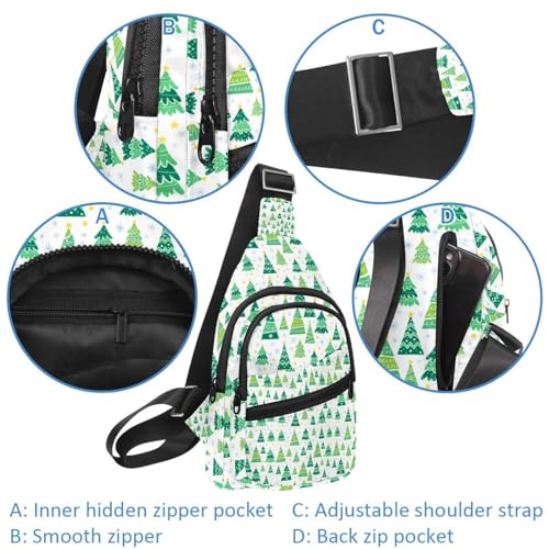 Mochila bandolera para hombre con diseño de árbol de Navidad para regalar 2