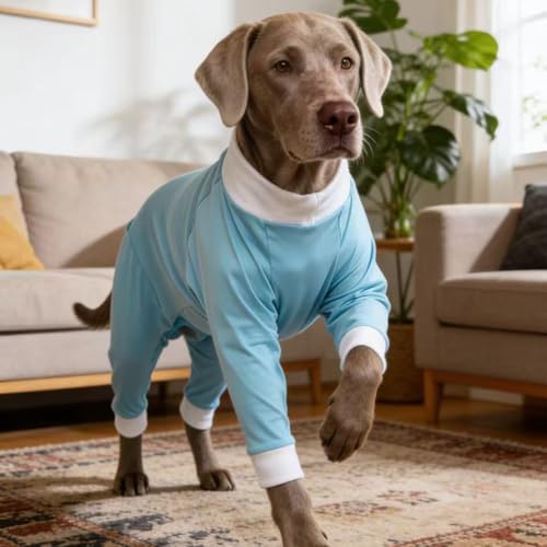 Image of Recovery Suit for Dogs After Surgery Dog Onesie Surgery Recovery Suit for Female Male Dogs Recovery Shirt for Abdominal Wounds or Skin Diseases Bodysuit Dogs Pajamas(Blue,XXL)
