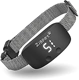 Zigpet 無駄吠えしつけ首輪 充電式で繰り返し使用可能 訓練用 7段階センサー LCDディスプレー 3種類の電気ショック 振動とビープ音付き 小型犬/中型犬/大型犬用 近所迷惑防止 安眠妨害解決 リモコン不要