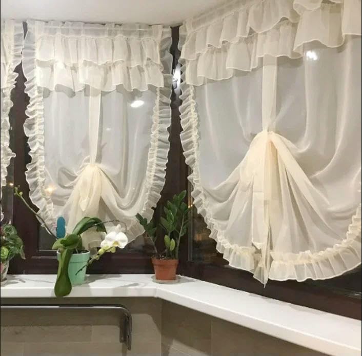 Tenda a palloncino sollevabile per soggiorno, camera da letto, schermo-BIANCO-1 x larghezza 60 cm x altezza 175 cm