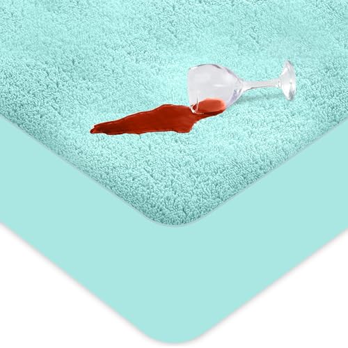 Utopia Bedding Protector Colchón 90 x 200 x 30 cm Impermeable, Certificación Oeko-Tex Funda Colchón, Cubre Colchón Transpirable, Elástico En Todo El Contorno Balneario Azul
