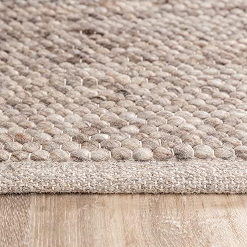Wollteppich FRAAI Feline Braun Meliert 80x150cm aus Wolle