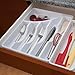 STERILITE Cutlery Tray, 11-3/4 in W, 1-7/8 in D, Plastic, White, 14-1/8