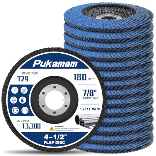 14 Pack Zirconia Flap Discs 4 1/2 for Angle Grinder 180 Grit