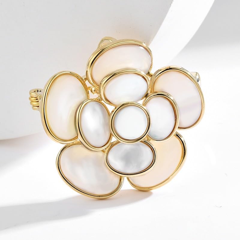 Image of Flower Brooch for Women Rhinestone Flower Brooch Pins Floral Brooches Jewelry Gift for Mom Wife