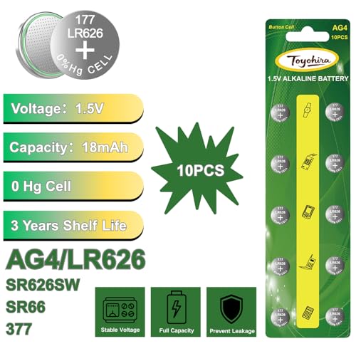 Baterías Toyohira SR626SW 377 Alkalinas 10 Piezas miniatura 4