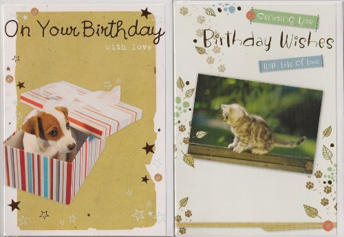 Biglietti per auguri compleanno con buste, motivi