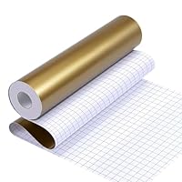 Amavinyl 12\" x 50 FT Gloss Golden Permanent Vinyl Roll for Cricut Silhouette, Golden Adhesive Vinyl for All Cutting Machine, Gold Vinyl for Cup Sticker, Decorations, Car Decal DIY Craft Decor