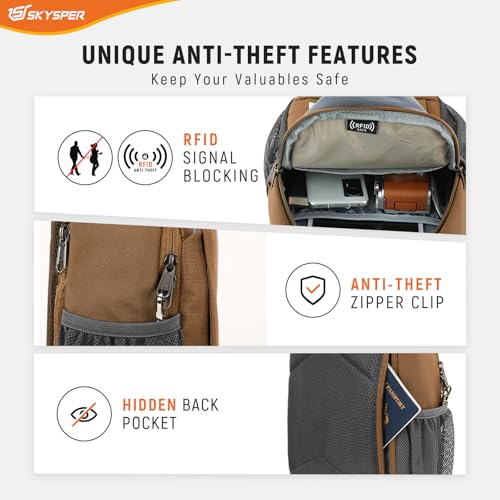 Image of SKYSPER Sling Bag RFID Cross Body Bag Recycled Crossbody Backpack Travel Daypack