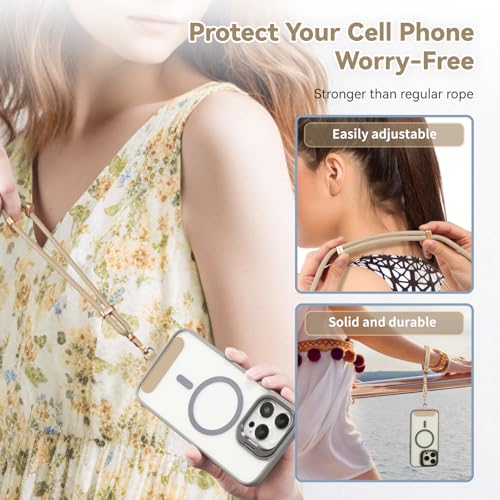Image of VVAAGG Cell Phone Lanyard for iPhone: Crossbody Phone Strap Adjustable Neck Wrist Strap Anti Theft Long Lanyard Travel Essential for Women Most iPhone and Android Smartphones