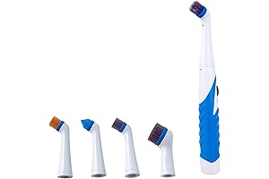 Electric Cleaning Brush with 4 in 1 Multiple Brush Heads