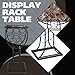 Kings Brand Furniture - Freestanding Floor Wine Rack Stand, Mini Bar Table Storage & Display Holder, That Holds 11 Bottles, Marble Finish Table Top (Black)