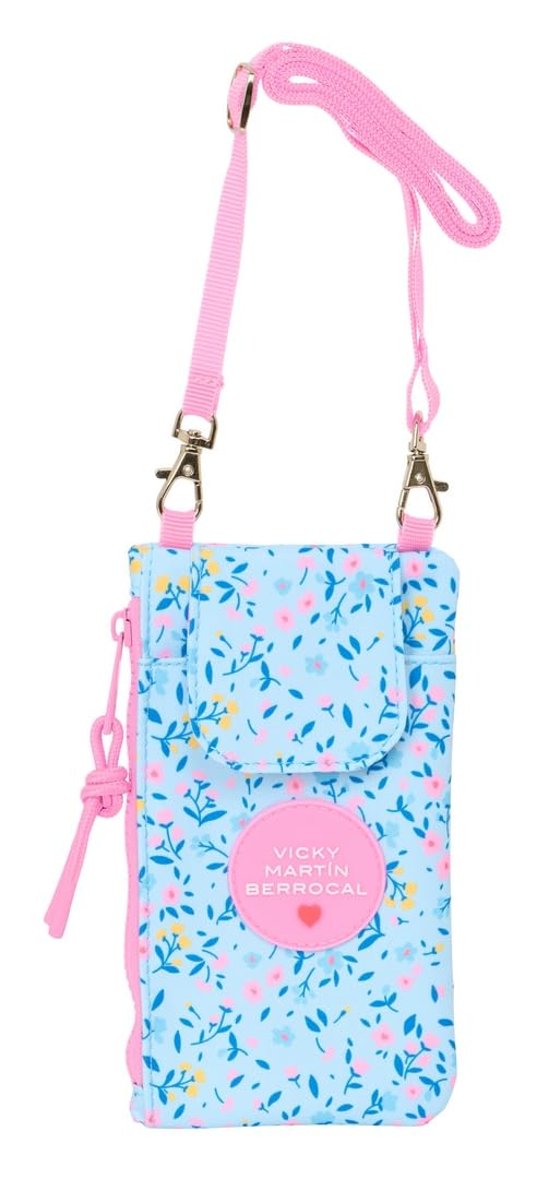 Safta VMB PARAÍSO – Mobile Phone Holder, Standard Wallet, for Mobile, Comfortable and Versatile, Quality and Resistance, 19 x 10 cm, Light Blue/Light Pink, M, Casual