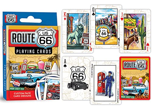 Route 66 set of 52 playing cards + jokers (mpc), Assorted, 2.5" x 3.5" - Image 3