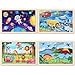 Wooden Educational Jigsaw Puzzles for Preschool Kids Ages 3-5, 4-Pack with 20 Pieces Dinosaur, Space, Transportation Wood Puzzles Set, Toddler Brain Teaser Toys, Gifts for Boys Girls Ages 3 4 5 6