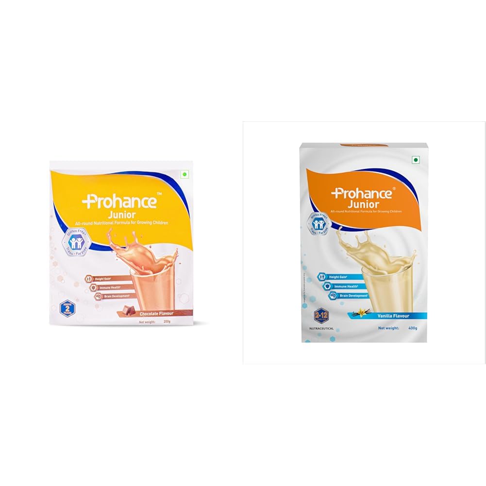 Prohance Junior All Round Nutritional Chocolate Drink for Kids - 200g | Supports Growth, Brain Dev | Prohance Junior Vanilla 400G, Powder-image-5
