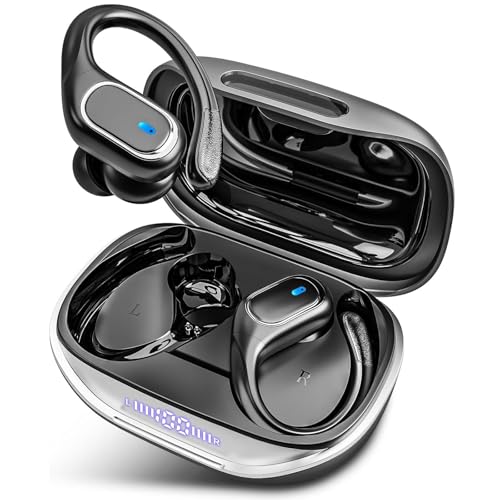 Wireless Earbuds Bluetooth Headphones 80Hrs Playtime Ear Buds IPX7 Waterproof Sports Earphones Wireless Charging Case Over-Ear Earhooks Headest