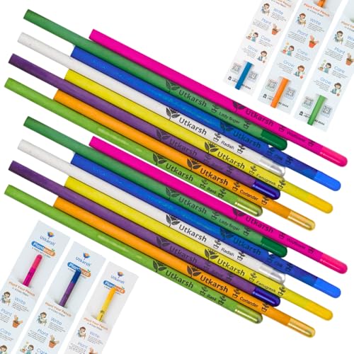 Image of UTKARSH Plantable Seed Pencils - Pack of 25 | Eco Friendly Pencils Made from Recycled Paper | Unique Return Gift for Kids, Birthday Parties & Corporate Events