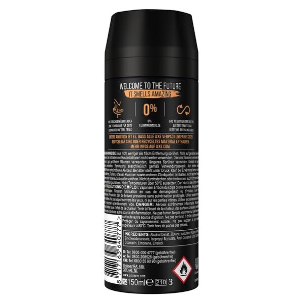 AXE Bodyspray Deo 4er Bundle in beliebten Duftrichtungen (24er Pack) | mit 6x150ml Black, 6x150ml Dark Temptation, 6x150ml Alaska, 6x150ml Moschus