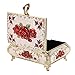 Hipiwe Metal Decorative Jewelry Box Vintage Treasure Chest Case Ornate Trinket Organizer Earrings Necklace Bracelet Storage Box Ring Holder Keepsake Box for Women