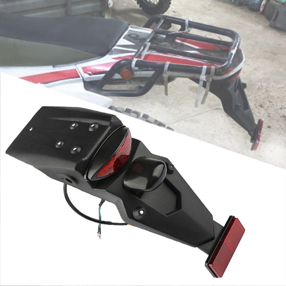 Moto protezione parafango Per Parafango Parafango Posteriore Universale Moto Con Fanale Posteriore A LED Parafango Fanale Posteriore Lampada Freno Moto fender