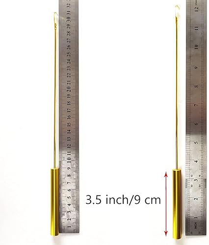 Miniatura 2 de 1 reloj de cuarzo de metal, péndulo, mecanismo de movimiento dorado, pieza de reparación de repuesto (7.5 pulgadas7.5 in)