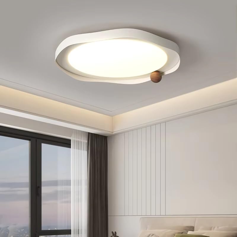 Plafonnier LED moderne blanc luminaire intérieur lustre scandinave pour plafond de cuisine