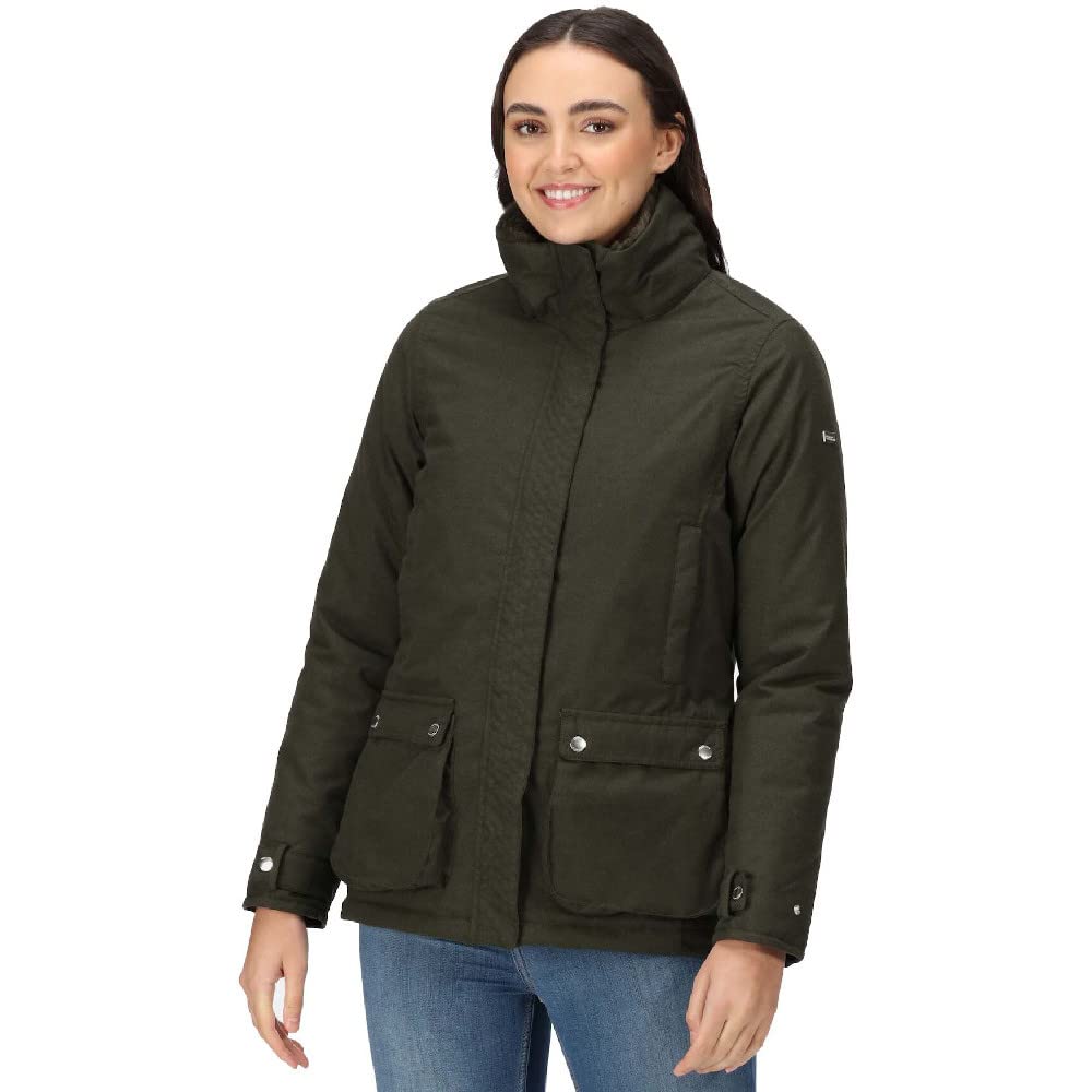 Regatta Womens Leighton Waterproof Jackets Dark Khaki XS