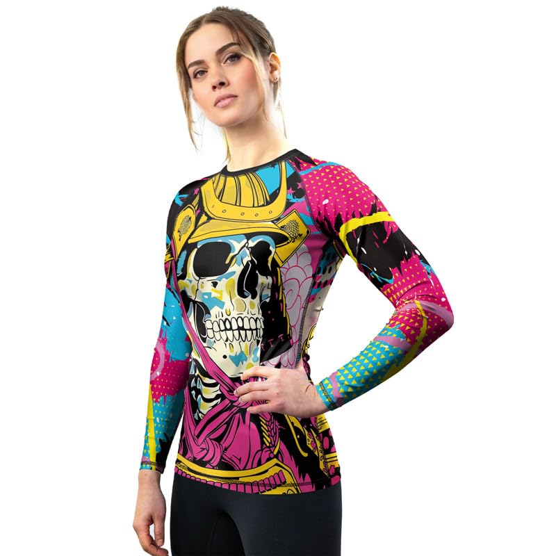 Samurai Women's Long Sleeve Performance Rash Guard – Jiu Jitsu No-Gi BJJ Compression Shirt for MMA4